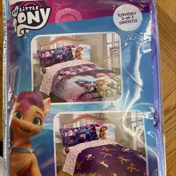NWT My Little pony TWIN Full size comforter set bedspread kid birthday christmas - Picture 6 of 8